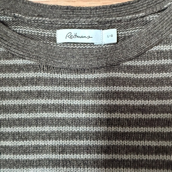 3/$30 - REITMANS Striped Green Sweater - Picture 3 of 7